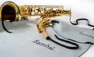 Bamboo cleaning cloth kit for alto saxophone