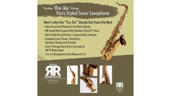 Saxo Tenor Retro Revival "Tru-Six" Vintage Paris Styled 1950's
