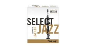 Box of 10 D'Addario Select Jazz Unfiled Reeds for Soprano Saxophone