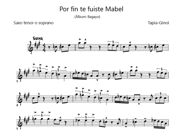 The Saxophones of La Mississippi - Vol.1 (PDF digital download)