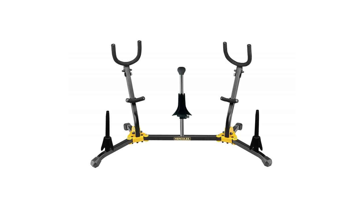 Soporte Hercules DS-538B 2 Saxos alto/tenor + Saxo soprano + Flauta + Clarinete