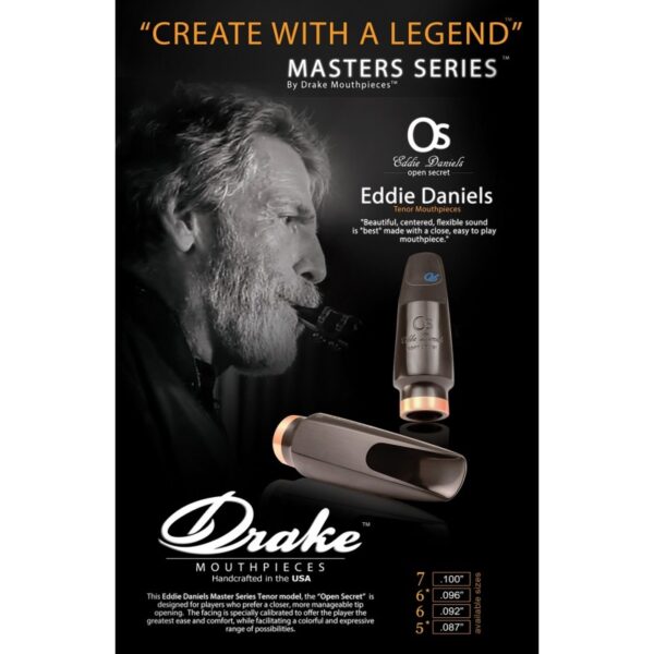 Drake "Eddie Daniels" Master Series Open Secret tenor sax mouthpiece