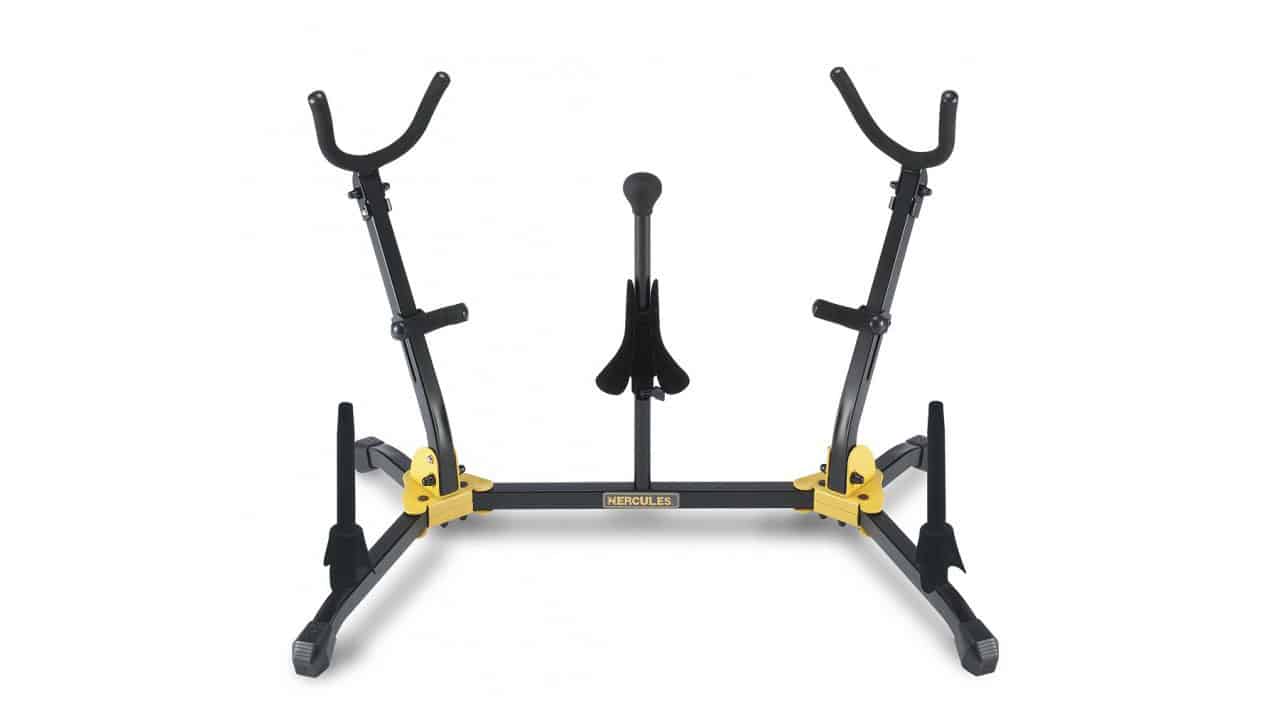 Soporte Hercules DS-538B 2 Saxos alto/tenor + Saxo soprano + Flauta + Clarinete - Imagen 3