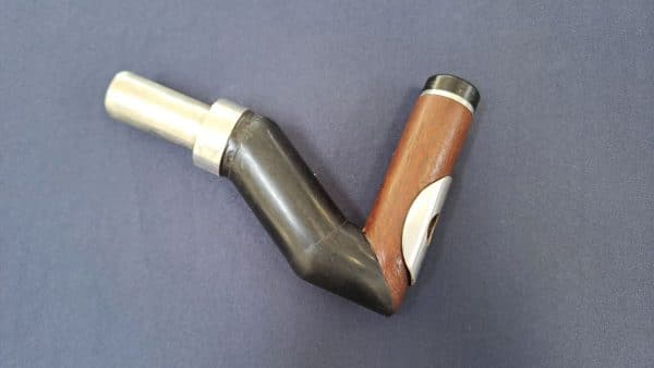 Vertical Flute head Marcello Flutes made of ebony and nickel silver