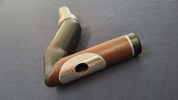 Vertical Flute head Marcello Flutes made of ebony and nickel silver