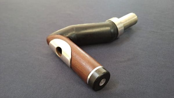 Vertical Flute head Marcello Flutes made of ebony and nickel silver