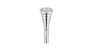 Silver-plated Bach mouthpiece for French horn
